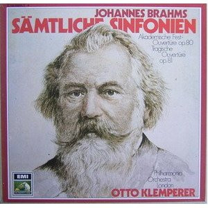 Cover Johannes Brahms - Philharmonia Orchestra London*, Otto Klemperer - Sämtliche Sinfonien (4xLP + Box) Schallplatten Ankauf
