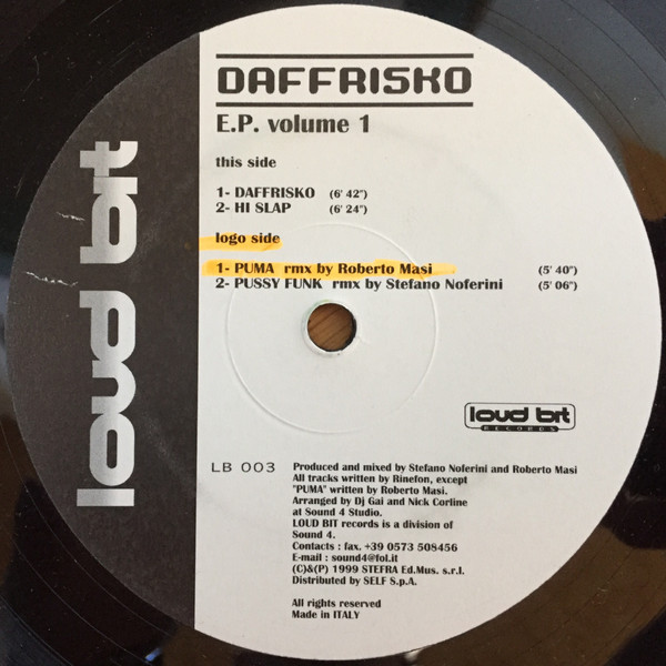 Cover Daffrisko - E.P. Volume 1 (12, EP) Schallplatten Ankauf