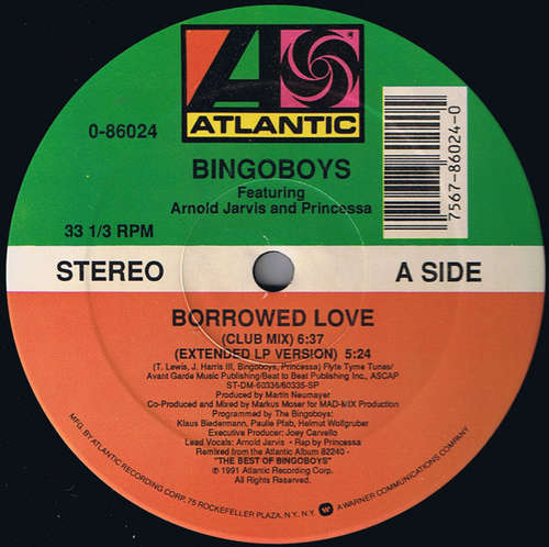 Cover Bingoboys Featuring Arnold Jarvis And Princessa (2) - Borrowed Love (12) Schallplatten Ankauf