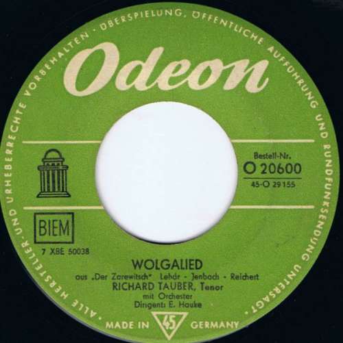 Cover Richard Tauber - Wolgalied (7, Single) Schallplatten Ankauf