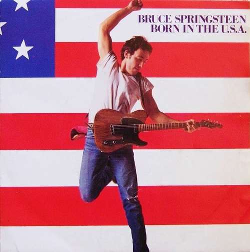 Cover Bruce Springsteen - Born In The U.S.A. (7, Single, RE, Red) Schallplatten Ankauf