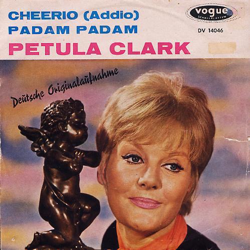 Cover Petula Clark - Cheerio (Addio) / Padam Padam (7, Single, Add) Schallplatten Ankauf