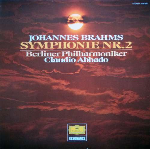 Cover Johannes Brahms - Berliner Philharmoniker - Claudio Abbado - Symphonie Nr. 2 (LP, RE) Schallplatten Ankauf
