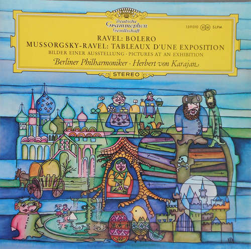 Cover Ravel* / Mussorgsky* - Ravel* – Herbert von Karajan · Berlin Philharmonic Orchestra* - Bolero / Pictures At An Exhibition (LP) Schallplatten Ankauf