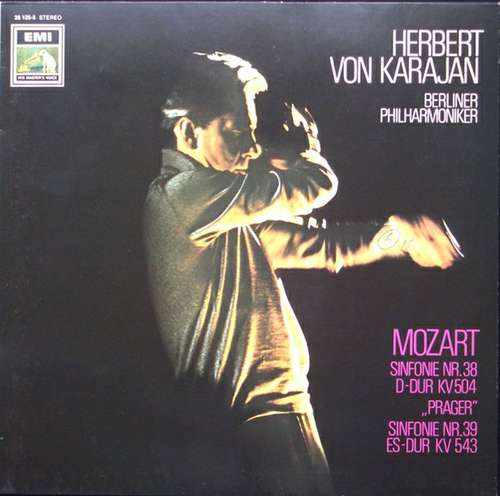 Cover Mozart* - Herbert von Karajan, Berliner Philharmoniker - Sinfonie Nr. 38 D-dur KV 504 Prager, Sinfonie Nr. 39 Es-dur KV 543 (LP, Club) Schallplatten Ankauf