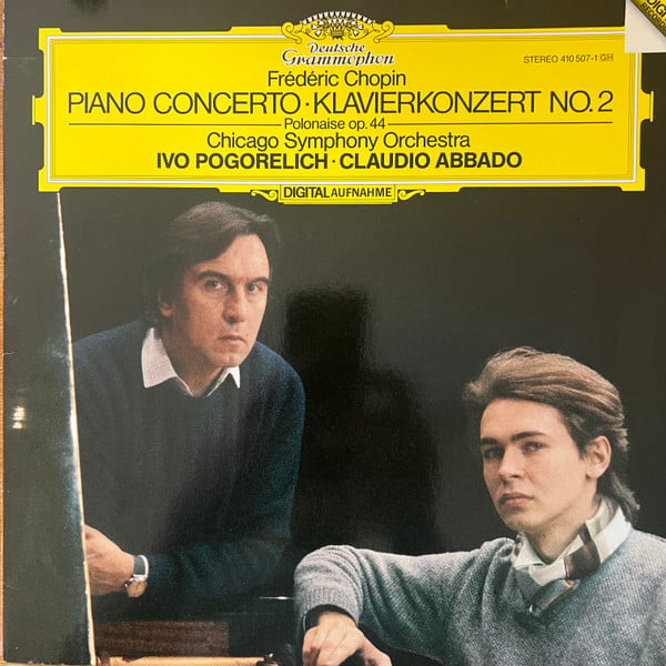Cover Frédéric Chopin - Chicago Symphony Orchestra*, Ivo Pogorelich · Claudio Abbado - Piano Concerto · Klavierkonzert No. 2 / Polonaise Op. 44 (LP) Schallplatten Ankauf