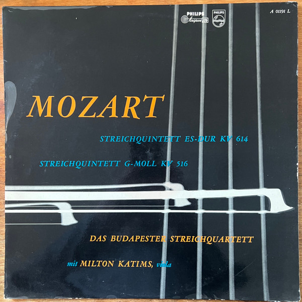 Cover Budapest String Quartet, Milton Katims - Mozart,  Quintet in E-flat Major (K. 614) | Quintet in G Minor (K. 516) (LP, Album, Mono) Schallplatten Ankauf