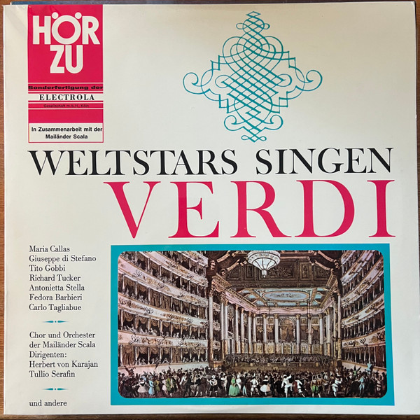 Cover Various - Weltstars Singen Verdi (LP, Comp, RP, Bre) Schallplatten Ankauf