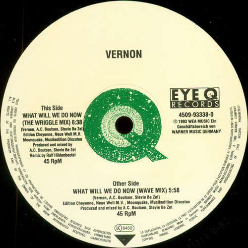 Cover Vernon - What Will We Do Now (12) Schallplatten Ankauf