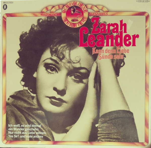 Cover Zarah Leander - Kann Denn Liebe Sünde Sein (LP, Comp) Schallplatten Ankauf