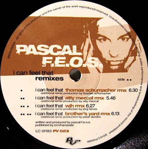 Cover Pascal F.E.O.S. - I Can Feel That (Remixes) (12) Schallplatten Ankauf