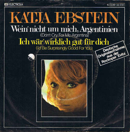 Cover Katja Ebstein - Wein' Nicht Um Mich, Argentinien (7, Single) Schallplatten Ankauf