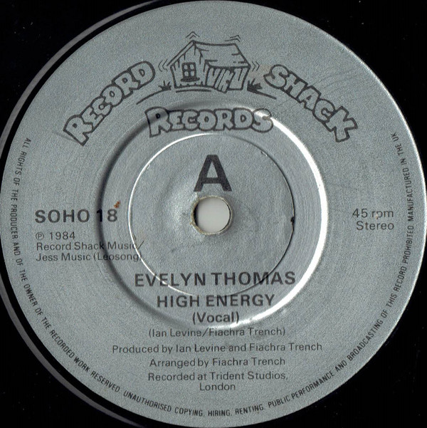 Cover Evelyn Thomas - High Energy (Vocal) (7, Single) Schallplatten Ankauf