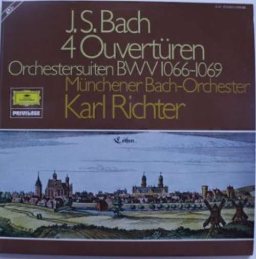 Cover Johann Sebastian Bach - 4 Ouvertüren Orchestersuiten - BMW 1066-1069 (2xLP, RE) Schallplatten Ankauf