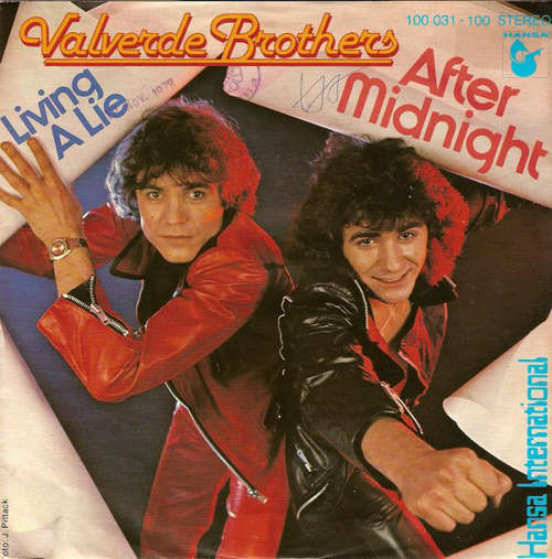Cover Valverde Brothers - After Midnight / Living A Lie (7, Single) Schallplatten Ankauf