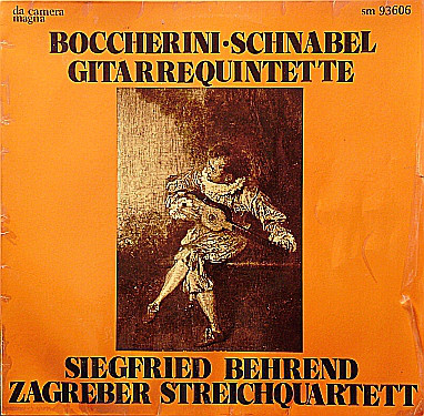 Cover Siegfried Behrend, Zagreber Streichquartett* - Boccherini - Schnabel, Gitarrequintette (LP, Album) Schallplatten Ankauf