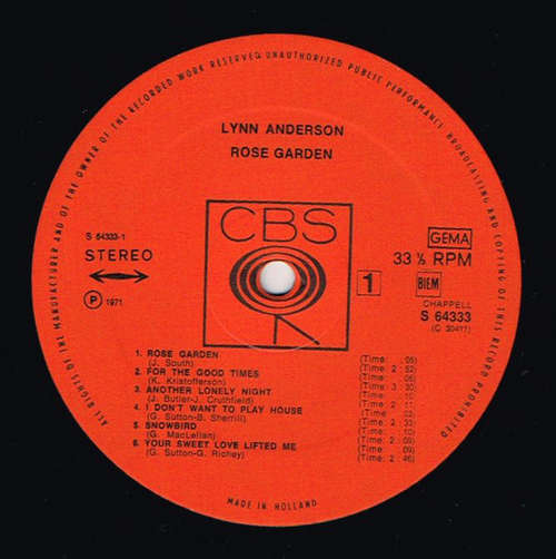 Lynn Anderson Rose Garden Lp Album Vinyl Schallplatten Shop
