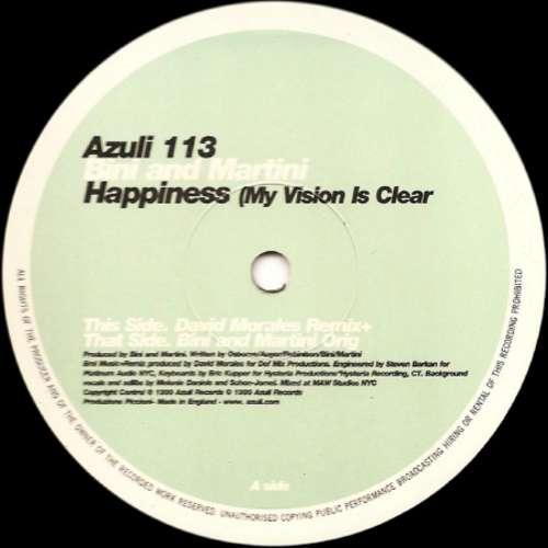 Cover Bini & Martini - Happiness (My Vision Is Clear) (12) Schallplatten Ankauf
