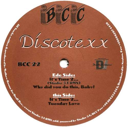 Cover Discotexx - It's Time 2... (12) Schallplatten Ankauf