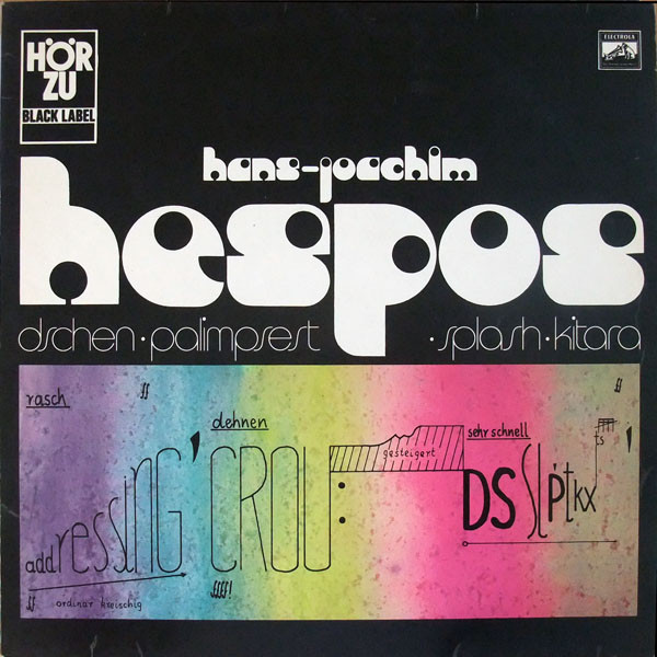 Cover Hans-Joachim Hespos - Dschen / Palimpsest / Splash / Kitara (LP) Schallplatten Ankauf