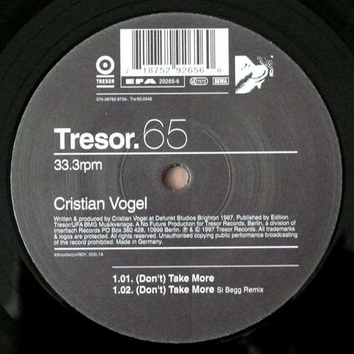 Cover Cristian Vogel - (Don't) Take More (12) Schallplatten Ankauf