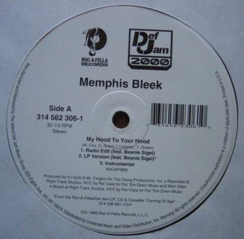 Cover Memphis Bleek - My Hood To Your Hood (12) Schallplatten Ankauf
