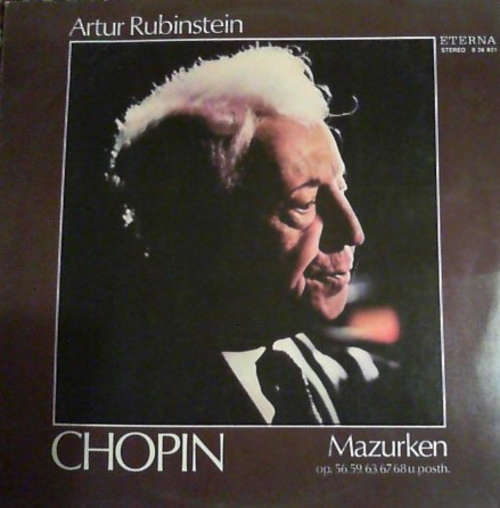 Cover Fryderyk Chopin* - Artur Rubinstein* - Mazurken Op. 56, 59, 63, 67, 68 U. Posth. (LP) Schallplatten Ankauf