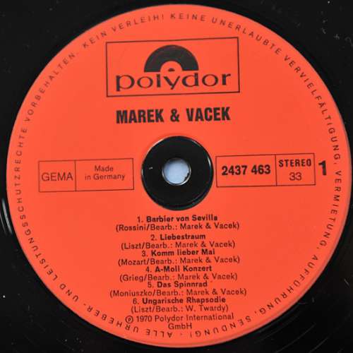 Cover Marek & Vacek - Marek & Vacek (LP, RE) Schallplatten Ankauf