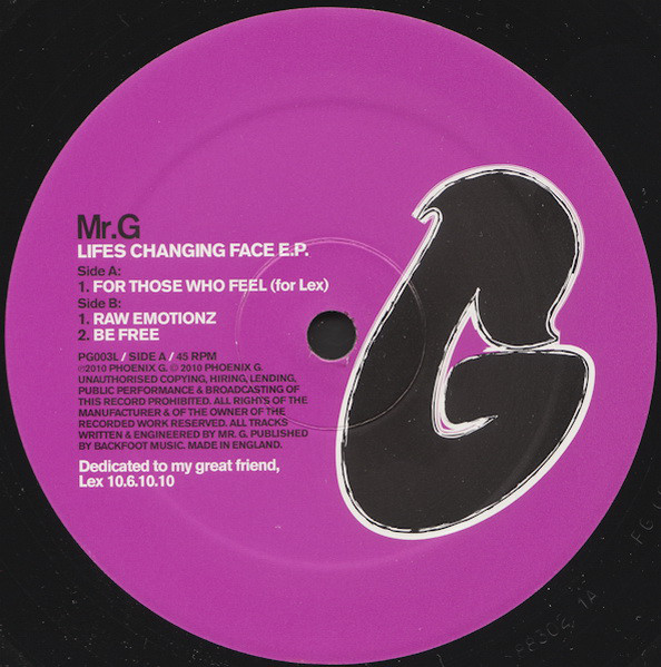 Cover Mr. G - Lifes Changing Face EP (12) Schallplatten Ankauf
