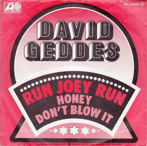 Cover David Geddes - Run Joey Run (7, Single) Schallplatten Ankauf