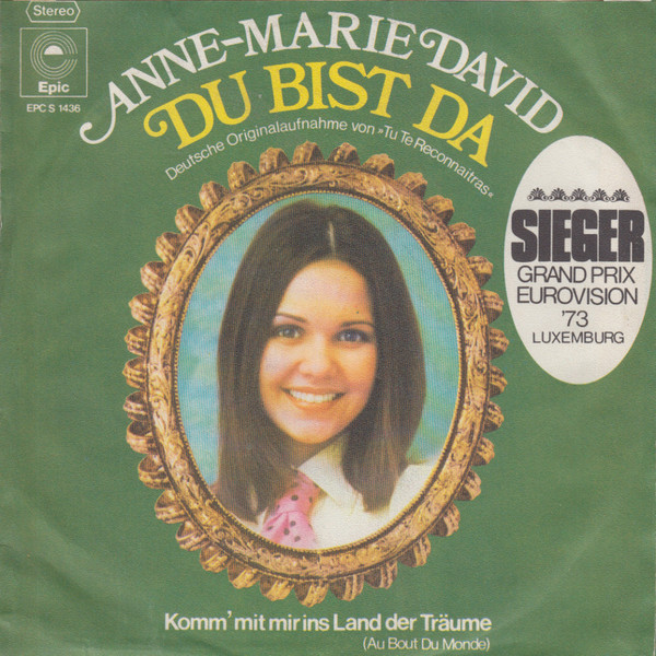 Cover Anne-Marie David - Du Bist Da (7, Single) Schallplatten Ankauf