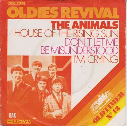 Cover The Animals - The House Of The Rising Sun / Don't Let Me Be Misunderstood / I'm Crying (7) Schallplatten Ankauf