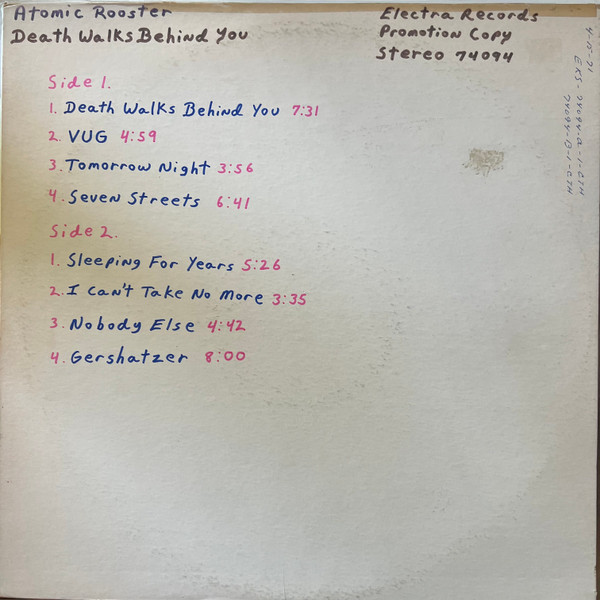 Cover Atomic Rooster - Death Walks Behind You (LP, Album, TP, Ter) Schallplatten Ankauf