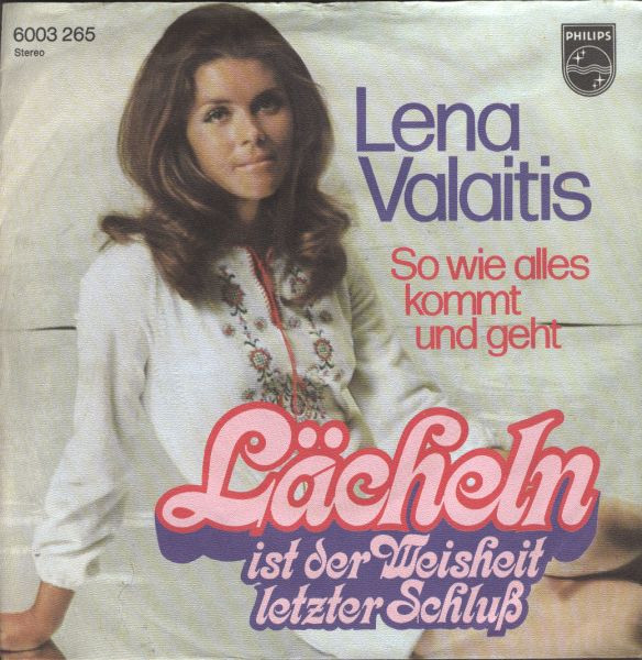 Cover Lena Valaitis - Lächeln Ist Der Weisheit Letzter Schluss (7, Single) Schallplatten Ankauf