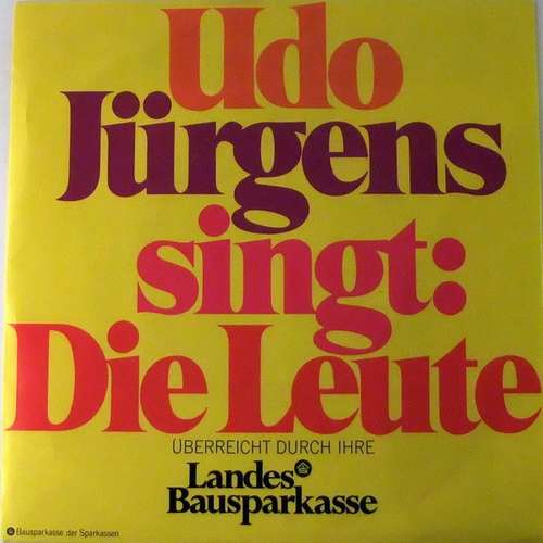 Cover Udo Jürgens - Die Leute (7, Mono, Promo) Schallplatten Ankauf