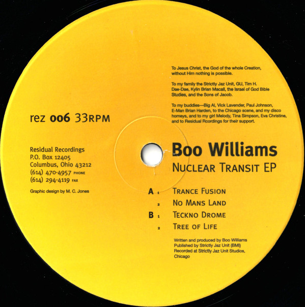 Cover Boo Williams - Nuclear Transit EP (12, EP) Schallplatten Ankauf