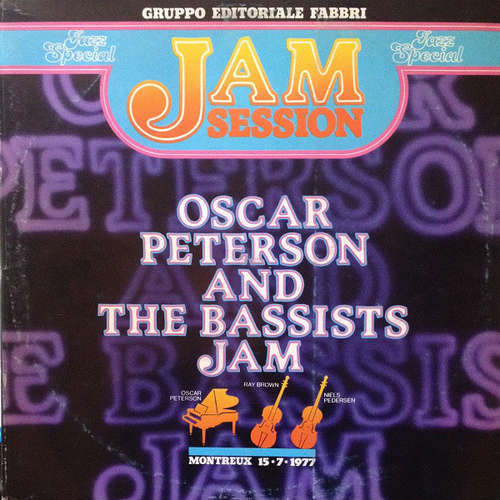 Cover Oscar Peterson, Ray Brown, Niels Pedersen* - Oscar Peterson And The Bassists Jam (LP, Album, RE) Schallplatten Ankauf
