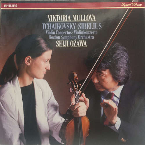 Cover Viktoria Mullova, Tchaikovsky* · Sibelius*, Seiji Ozawa - Violin Concertos ● Violinkonzerte (LP, Album) Schallplatten Ankauf