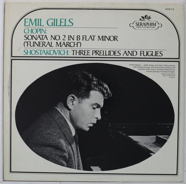 Cover Emil Gilels, Chopin* / Shostakovich* - Sonata No. 2 In B Flat Minor, Op. 35 / Three Preludes And Fugues, Op. 87 (LP, Mono, RE) Schallplatten Ankauf
