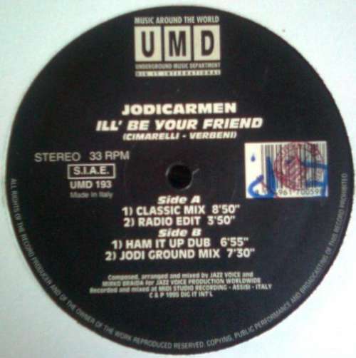 Cover Jodicarmen - Ill' Be Your Friend (12, STE) Schallplatten Ankauf