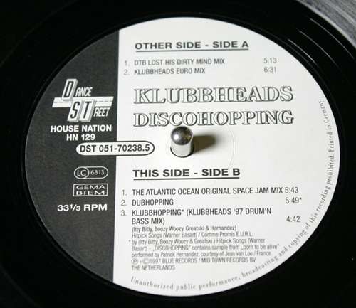 Cover Klubbheads - Discohopping (12) Schallplatten Ankauf