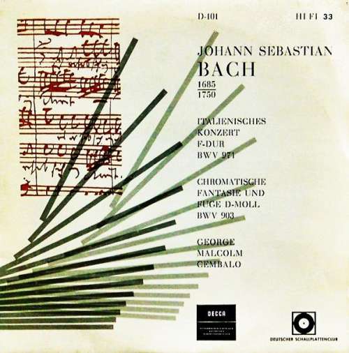 Bild Johann Sebastian Bach - George Malcolm - Italienisches Konzert F-dur BWV 971 / Chromatische Fantasie Und Fuge D-moll BWV 903 (10, Mono) Schallplatten Ankauf