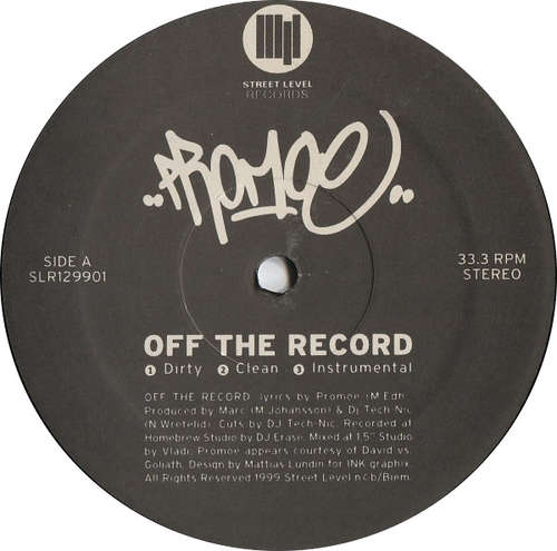 Cover Promoe - Off The Record (12) Schallplatten Ankauf
