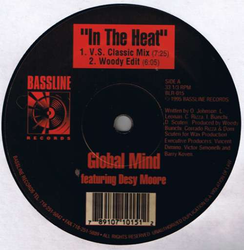 Cover Global Mind Featuring Desy Moore - In The Heat (2x12) Schallplatten Ankauf