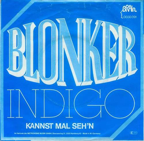 Cover Blonker - Indigo (7, Single) Schallplatten Ankauf