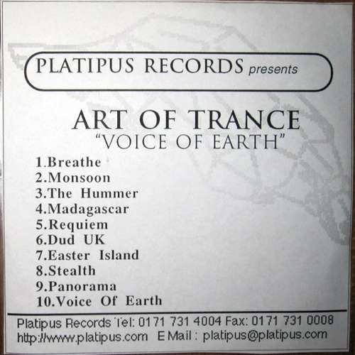 Cover Art Of Trance - Voice Of Earth (CD, Album, Promo) Schallplatten Ankauf