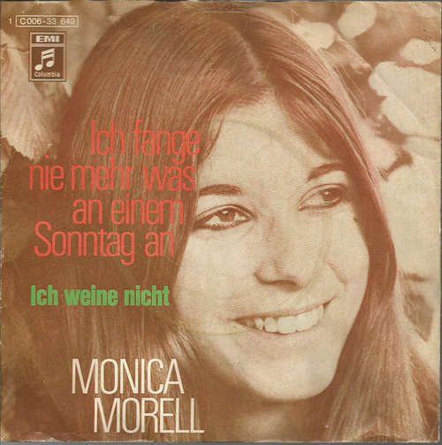 Cover Monica Morell - Ich Fange Nie Mehr Was An Einem Sonntag An (7, Single) Schallplatten Ankauf