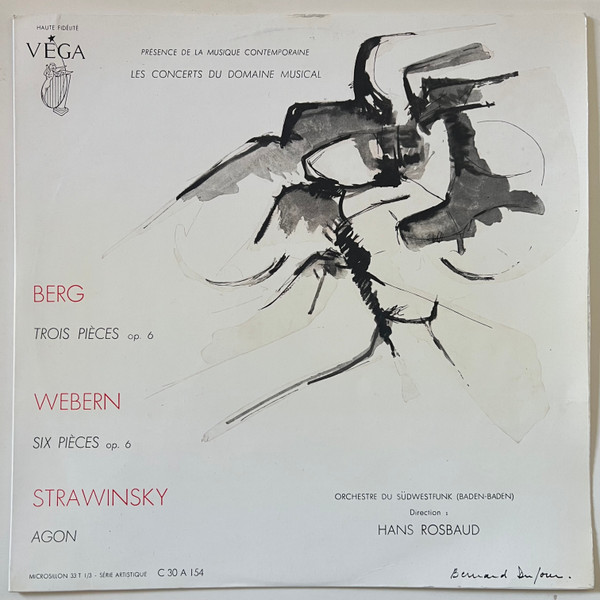 Cover Berg* / Webern* / Stravinsky* - Orchestre Du Südwestfunk (Baden-Baden)*, Hans Rosbaud - Les Concerts Du Domaine Musical (Saison 1958) (LP, Mono) Schallplatten Ankauf