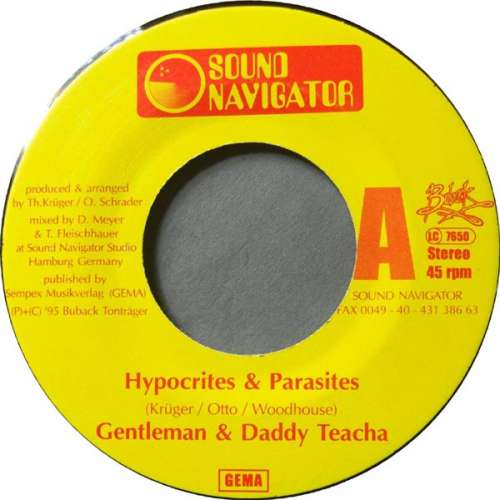 Cover Gentleman & Daddy Teacha / Di Iries - Hypocrites & Parasites / Bon Scott Version (7) Schallplatten Ankauf