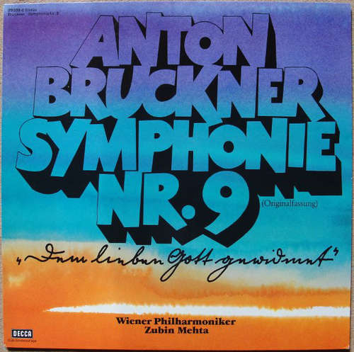 Bild Bruckner* - Zubin Mehta, Wiener Philharmoniker - Symphony Nr. 9 (Originalfassung) (LP) Schallplatten Ankauf